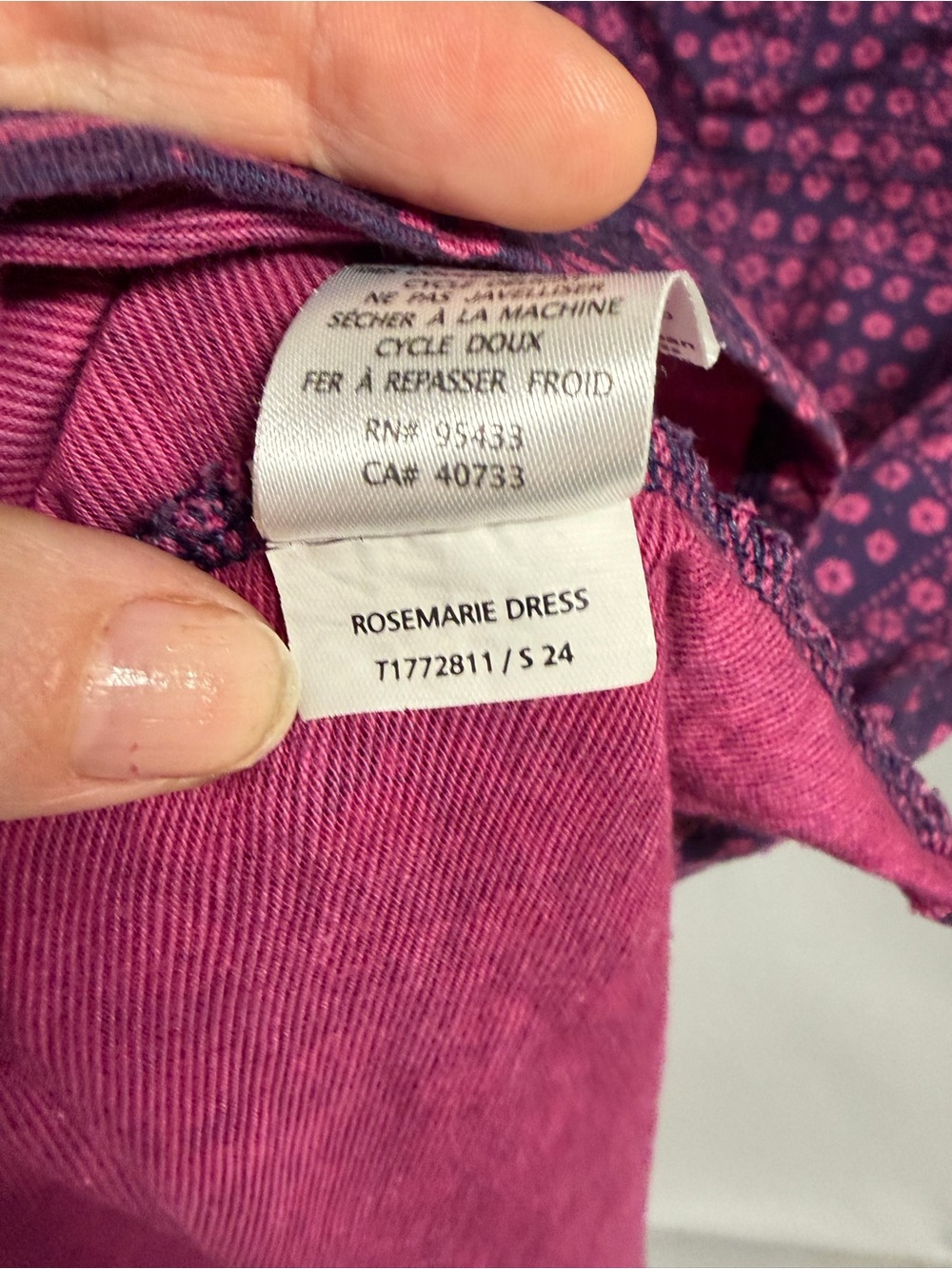 Toad&Co Rosemarie Purple & Pink Cap-Sleeve Midi Dress XS - Picture 5 of 5